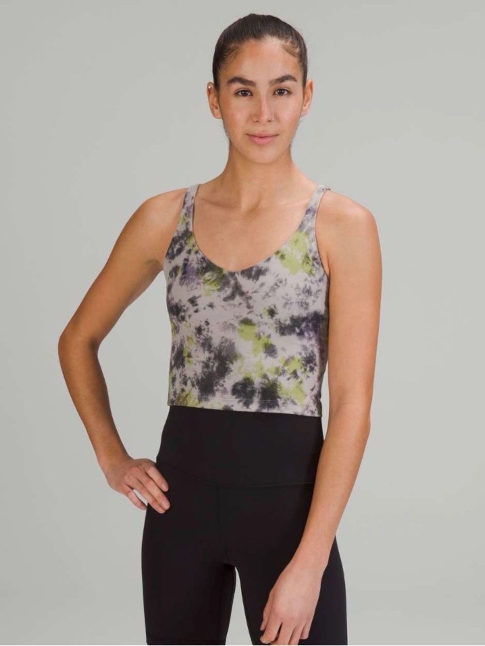 Lululemon Align Tank in Radial Tie Dye Mauve Grey Multi